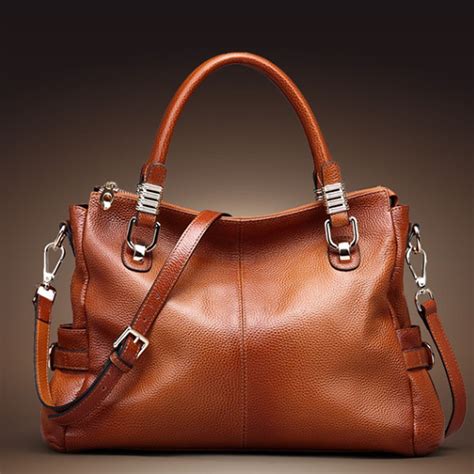 genuine leather large handbags